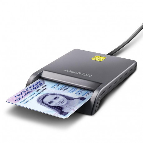 CARD READER FLAT SMARTCARD/ID/USB2.0 1.3M CRE-SM3T AXAGON