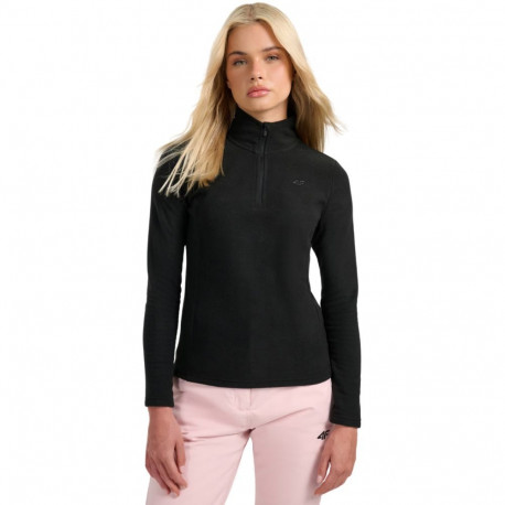 Bluza polarowa damska 4F F063 głęboka czerń 4FWAW25UFLEF063 20S L