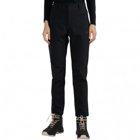 Spodnie trekkingowe damskie 4F softshell FNK F0988 głęboka czerń 4FWAW25TFTRF0988 20S L