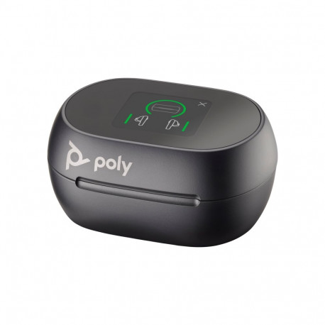 HP Poly nööpkõrvaklapid Voyager Free 60+ UC BT700 USB-C adapter puuteekraaniga laadimiskarp, süsinik