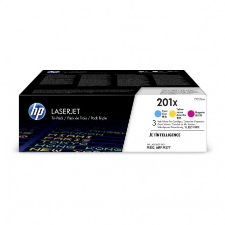 HP 201X Original LaserJet Toner Cartridges Cyan/Magenta/Yellow High Yield (3-pack)