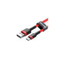 Baseus Type-C Cafule cable 3A, 1m, Red + Red (CATKLF-B09)