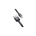 Baseus Type-C Cafule cable 2A, 3m, Gray/Black (CATKLF-UG1)