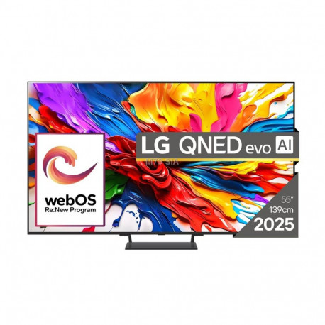 LG teler QNED93 evo AI 55'' 4K UHD QLED Mini LED, must