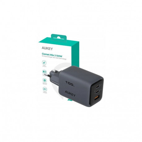 AUKEY PA-C5 Comet Mix 3 Wall Charger  3xUSB (2xUSB-C i 1xUSB-A) 100W 5A QC5.0 PD3.0 AFC PPS FCP SCP