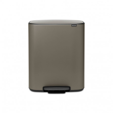 Brabantia prügikast Bo pedaaliga 2x30L, plaatina