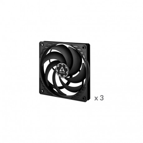 Case Fan - ARCTIC P12 Slim PWM PST 120mm 15mm 300-2100 RPM 3pcs Black
