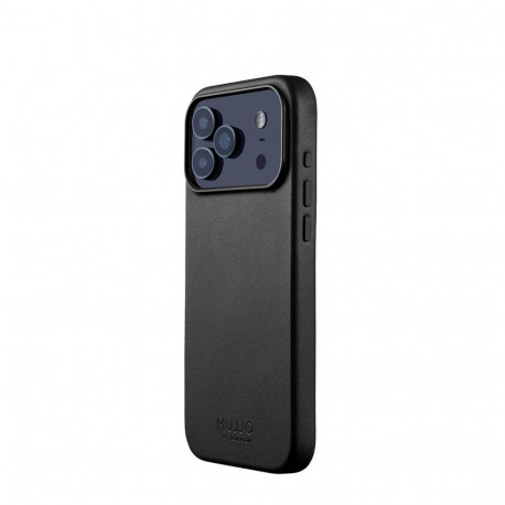 Kaitseümbris Apple iPhone 17 Pro Max, must, naturaalsest nahast, MagSafe ühilduv, Mujjo