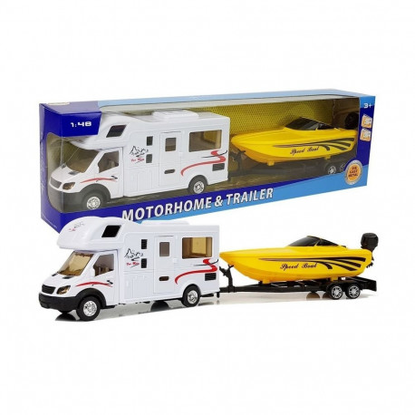 Camper kollase mootorpaadiga ja hõõrdeajamiga 1:48