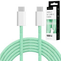 Kabel USB-C – USB-C 100 W 1,5 m roheline Kruger&Matz Basic