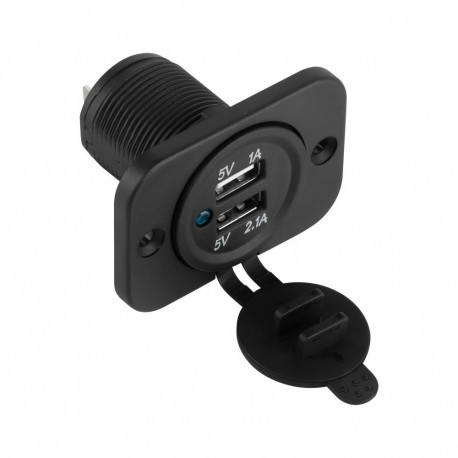 autolaadija 2xUSB paigaldatav 3100 mA E24 homologatsioon