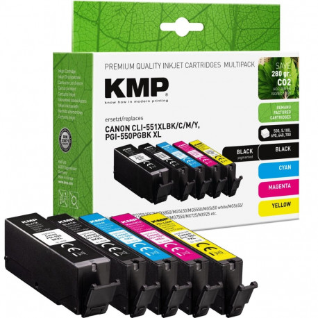 KMP multipakk ühilduv Canon PGI-550/CLI-551 XL-ga