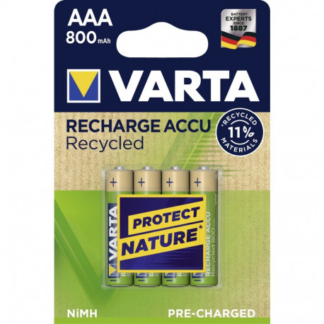 10x4 Varta RECHARGE ACCU taaskasutatud 800 mAH AAA Micro NiMH