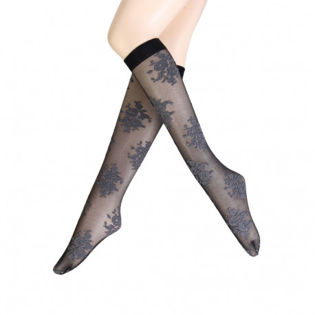 SOKISAHTEL Sarah Borghi DENISE musta värvi õhukesed põlvikud 444