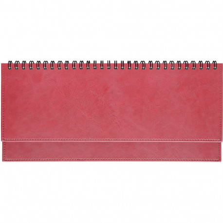 Desk calendar LUX cover (artificial leather), advertising strip (DARK RED) 00307/40625