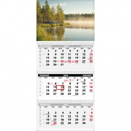Seinakalender TRIO EXTRA, avatud mõõt 297x640mm (PILT nr. 15) 00319/40519