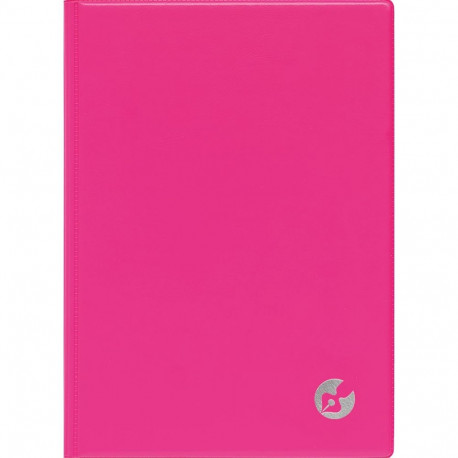 Book calendar Boss A5, horizontal division, spiral bound plastic cover (PINK) 00032/40336