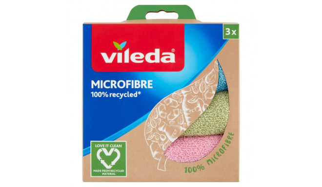 Set of microfiber cloths VILEDA colored 3 pcs/pk