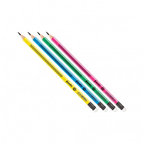 Regular pencil HB rubber sharpened triangular 12pcs/pk FOROFIS