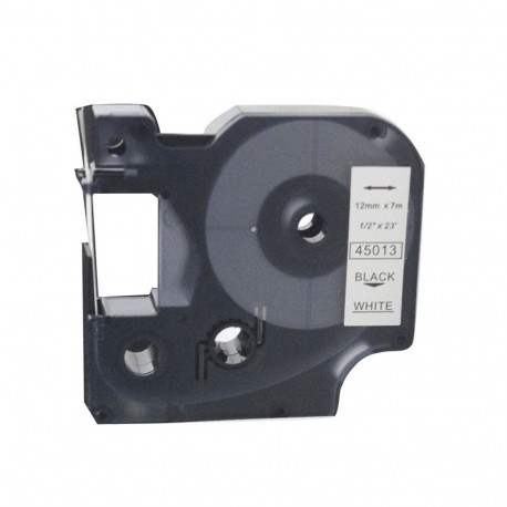 Kleepkirjalint/markeerimislint DYMO A45013 12mm must/valgel analoog