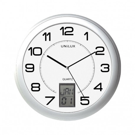 Wall clock UNILUX Intinct 31cm silver