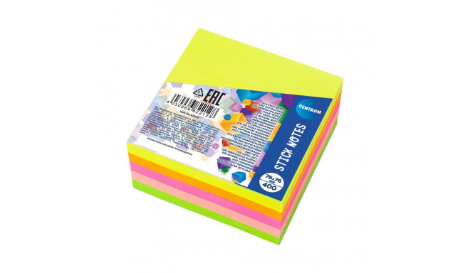 Märkmekuup 76x76mm CENTRUM neoonvärvid 400 lehte