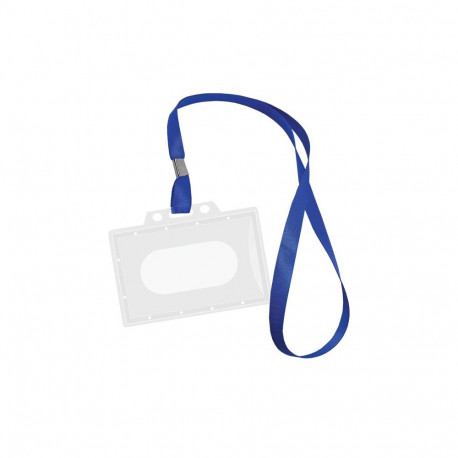 Card holder 55x90mm with lanyard blue