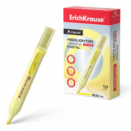 Tekstimarker ERICH KRAUSE Liquid Visioline V-14, pastellkollane EOL