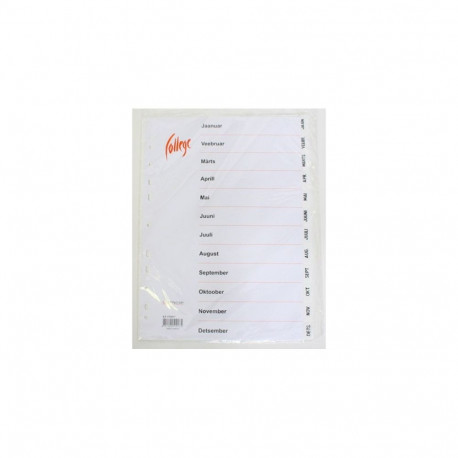 Register vählehed A4 January-December valge