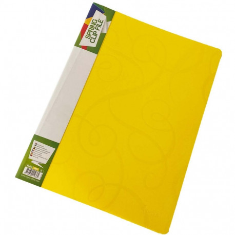 Plastmapp kummiga FORPUS Barocco A4 sidrunikollane