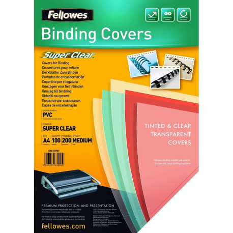 Binding film FELLOWES A3, 200mic bright transparent 100 sheets