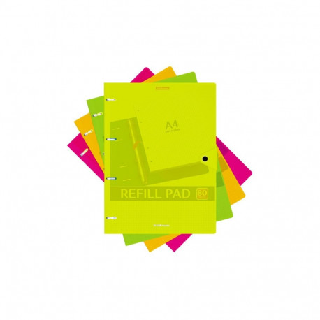 Kaustik röngasmähnämiga A4 ERICH KRAUSE grid plastkaaned 80 sheets