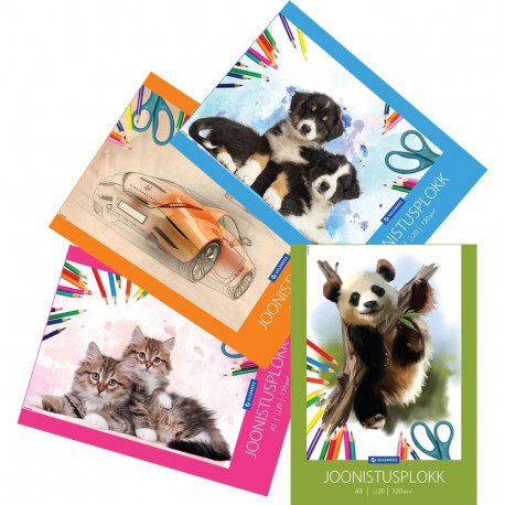 Joonistusplokk A3 120g 20 lehte Sulemees