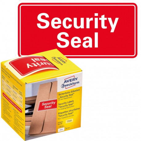 Sticker label AVERY Zweckform symbol "Security" 78x38mm