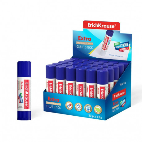 Glue stick ErichKrause® Extra, 8 g (display 30 pcs)
