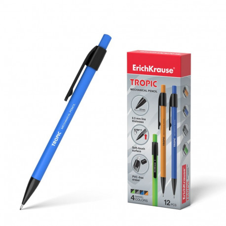 Mechanical pencil ErichKrause® Tropic 0,5 mm, HB (box 12 pcs.)