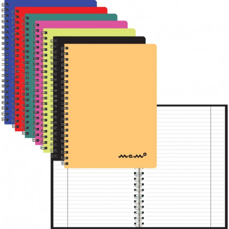 Kaustik spiral binding A5 line stand color selection MEMO 60 sheets