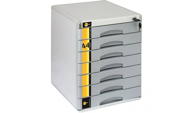 Document cabinet Yellow One YL-SM07 metal 7 trays with lock