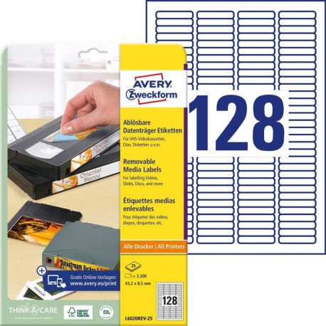 Label 43,2x8,5mm Dia ILC A4