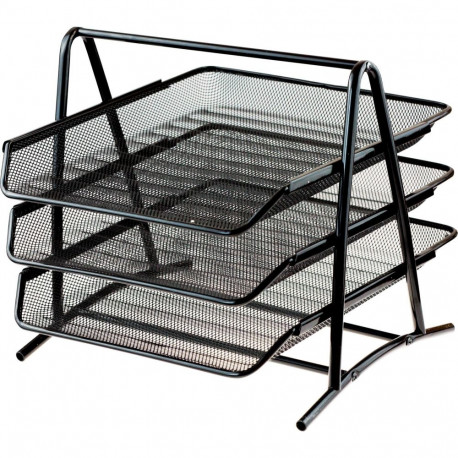 Dokumendisahtel A4 3-osaline metallist must Forofis