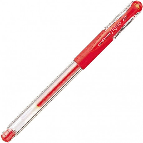 Gel pen with cap UNI-BALL Signo DX UM-151 0.38mm red