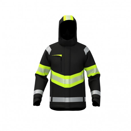 BoSafety Atlanta softshell talvejope HiVis kollane/must L