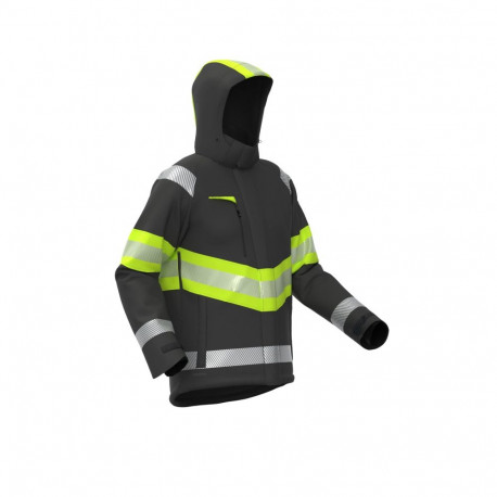 BoSafety Atlanta softshell talvejope HiVis kollane/must M