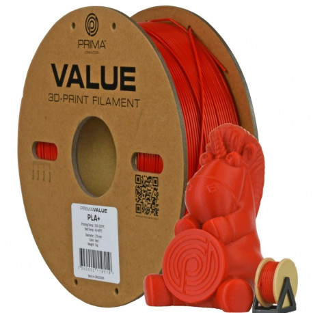 PLA+ filament PrimaValue 3D-printerile, Punane, 1.75mm, 1kg