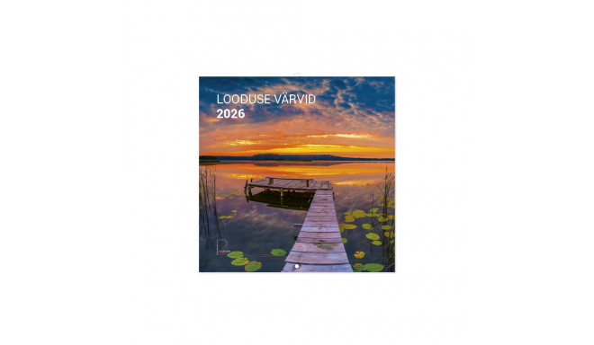Seinakalender - Looduse värvid, ruut (225x225mm) klamberköide 2026a.