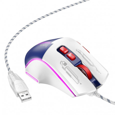 Hoco Wire gaming mouse Hoco USB A 3600 dpi GM31 white blue