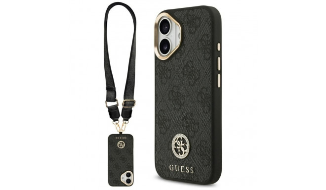 Guess GUESS case for IPHONE 17 compatible with MagSafe GUHMP17SP4G4DCSK (PU W/ Strass Logo & Big Str