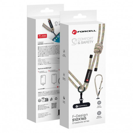 Forcell FORCELL F-DESIGN S10X165 crossbody phone lanyard with adjustable length (max 82,5cm in the l