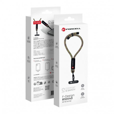 Forcell FORCELL F-DESIGN R10X40 wrist phone lanyard with adjustable length (max 20cm in the loop) gr