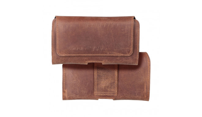 OEM ROYAL Crazy Horse universal horizontal leather belt holster size XL IPHONE 13 PRO MAX / 14 PRO M